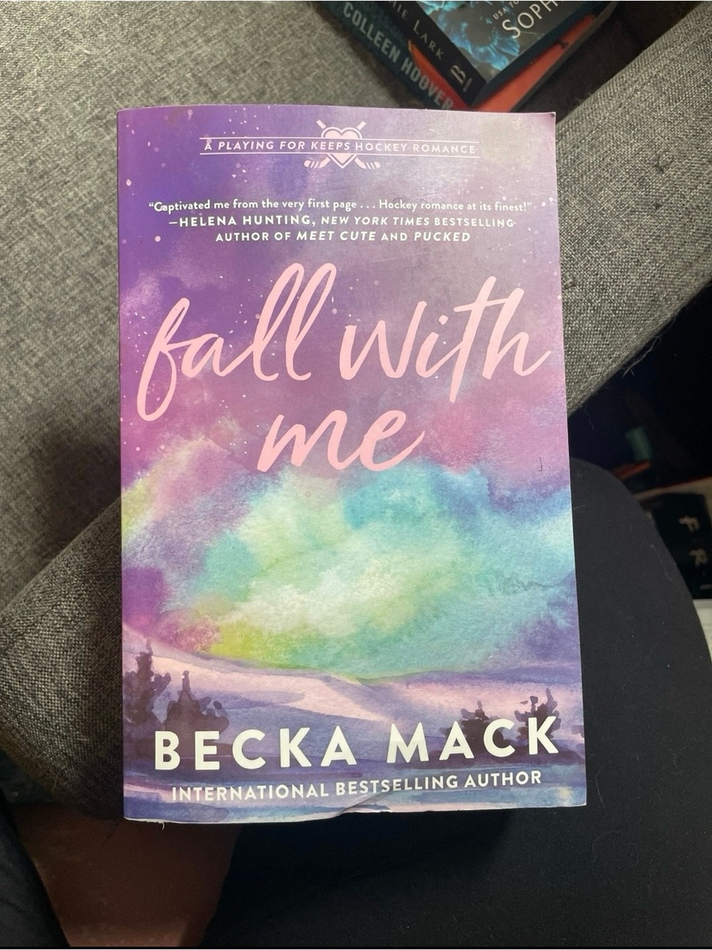 Fall With Me by Becka Mack - Purple & Teal Cover
